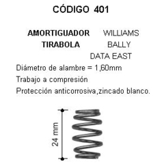 Resorte amortiguador del tirabola
