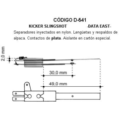 Lengüeta para Kicker Slingshot   -Data East-