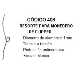 Resorte para monedero de flipper