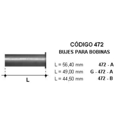 Buje para bobina  CORTO   W-B-D y G