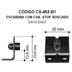 Escuadra para Data con coil stop roscado