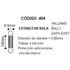 Resorte extractor bola
