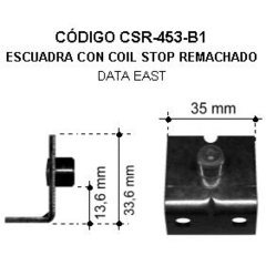 Escuadra para Data con coil stop remachado