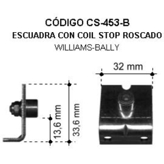 Escuadra para W y B con coil stop roscado