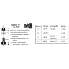 Coil Stop Ball Eject                    L= 3,5 mm
