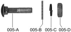 Tornillos cabeza redonda de 3/16" x 1"