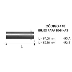 Buje para bobina  LARGO   W-B-D y G  (c/pollera)