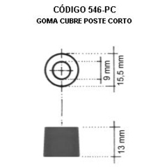 Goma cubre poste corto