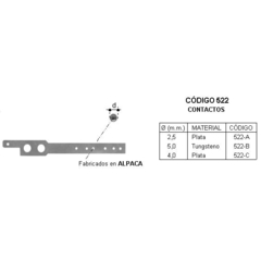 Platino  d= 4,0 mm.  de plata.