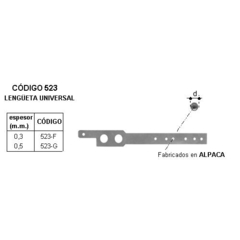 Lengüeta universal fina        e=0,3 mm.