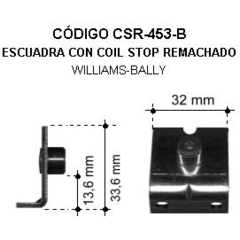 Escuad. para W y B con coil stop remachado